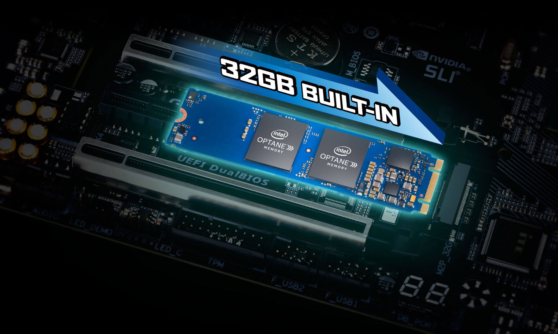 32GB Built-In Optane Preinstalled On the Board